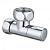 Вентиль для полотенцесушителя угловой хром ВВ 3/4"x1" Gappo